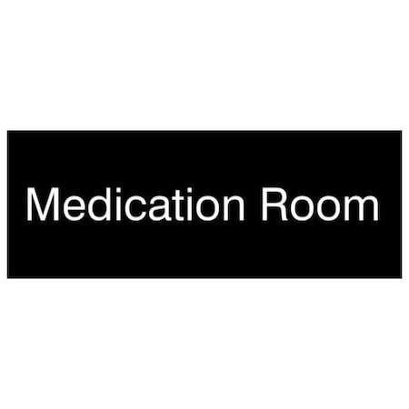 Accuform Engraved Plastic, 3 in x 8 in, Self-adhesive foam tape PSG906BK